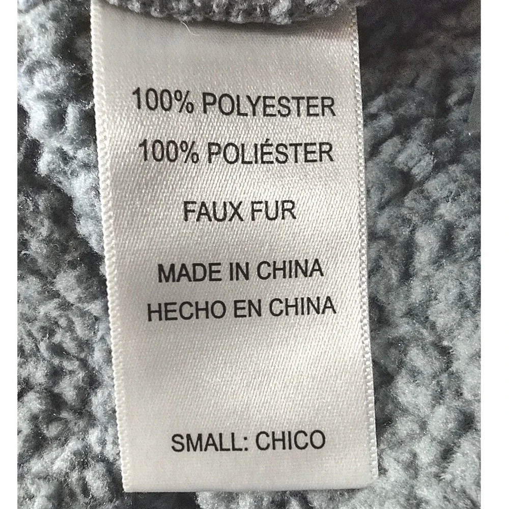 Jane and Bleecker Fleece Sweatshirt Small Womens Cozy Core Cabin Core‎ Gray Wrap